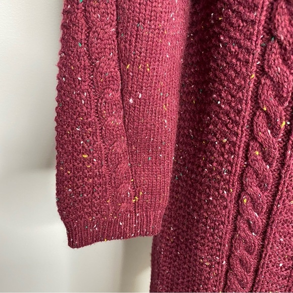 Style & Co Burgundy Duster Cardigan - Picture 5 of 14